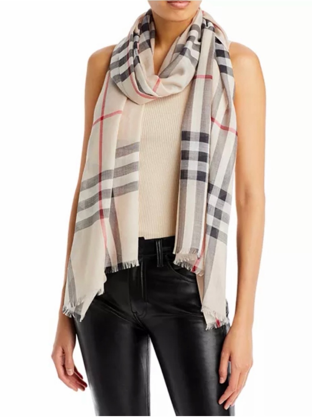 Burberry Check Gauze Scarf